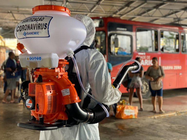 Prefeitura de Maricá realiza higienização das ruas da cidade contra o coronavirus
