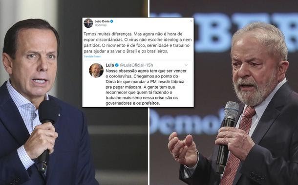 Ex-presidente Lula elogia João Doria sobre gestão do governador  no combate ao coronavírus