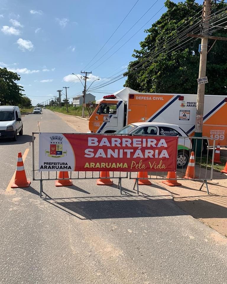 Prefeitura de Araruama monta barreiras sanitárias nos acessos à cidade
