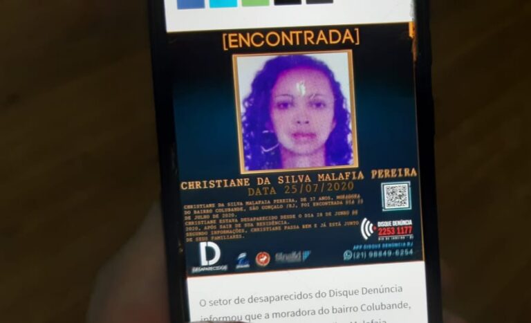 Moradora do Colubandê que estava desaparecida desde o fim de junho é encontrada pela família