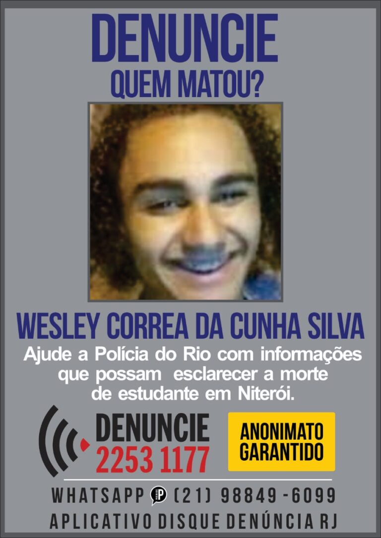 Portal dos procurados pede informações sobre os envolvidos na morte de estudante em Niterói