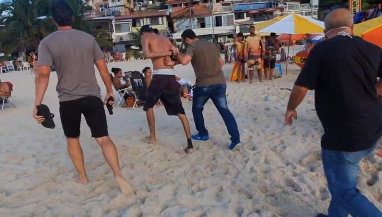 Tempo fecha para assaltante flagrado curtindo praia em Niterói (Assista ao vídeo)