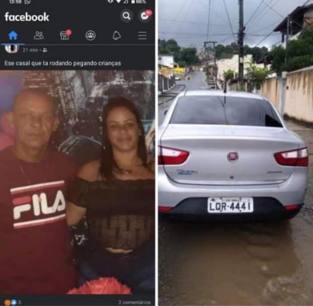 Casal grava vídeo após ser acusado de sequestrar crianças em São Gonçalo