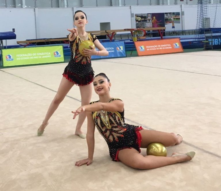 Dupla de Niterói e São Gonçalo é ouro em torneio de ginástica rítmica no Rio
