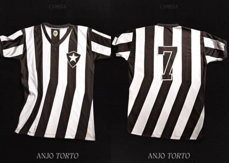 Em homenagem aos 88 anos de Garrincha, Botafogo lança camisa com listras tortas