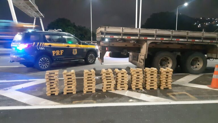 Caminhoneiro é detido com mais de 200 kg de maconha na Ponte Rio-Niterói