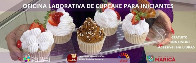 Maricá oferece vídeo-aula de oficina de cupcakes