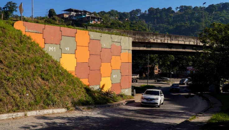 Viaduto de Maria Paula recebe pintura do projeto ‘Cidade Ilustrada’