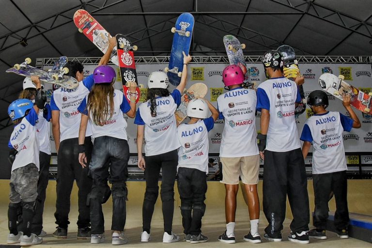 Alunos do projeto Maricá Esporte Presente testam arena do festival Skate Fest’